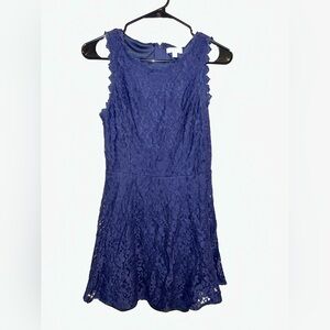 AUW Navy Lace Mini Dress
